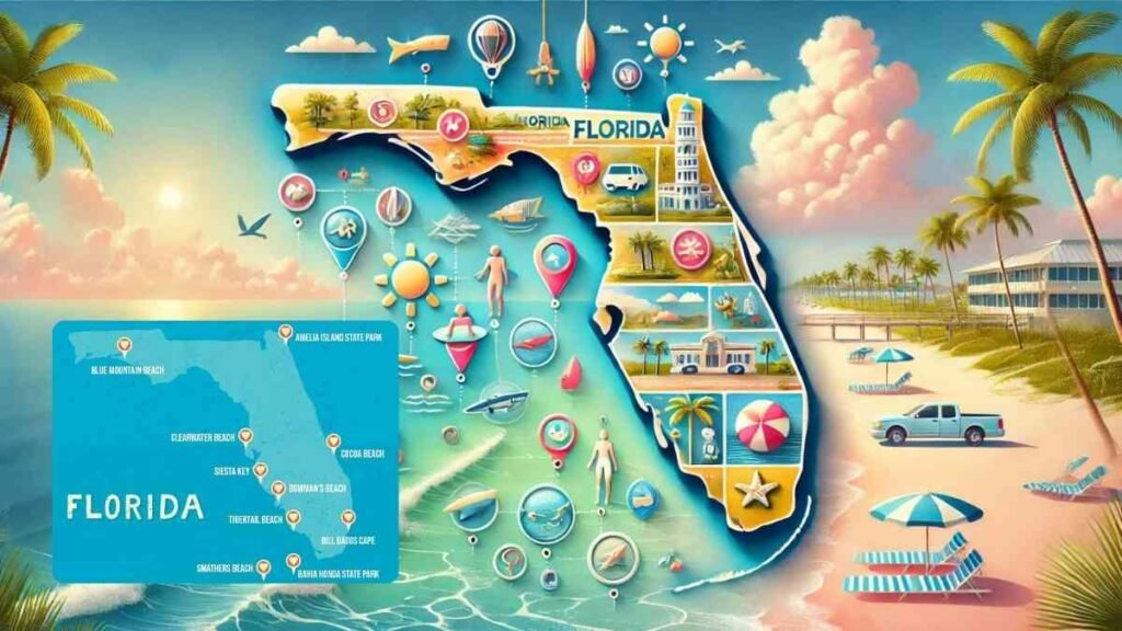 Florida Beach Map