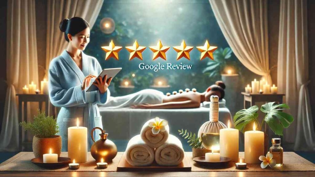 Positive Google reviews for spa business